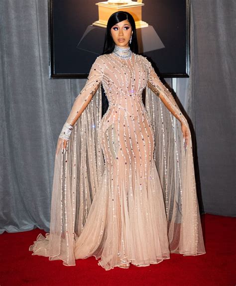 cardi b red carpet outfit